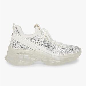Steve Madden Maxima White Sparkle Sneaker